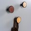 BOL furniture knob in Matt Black with Oak, Walnut or Matt White insert and bowl-shaped design.