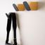 MEGG wood and zamak wall hook in Oak + Lava Black, Walnut + Lava Black or Matt Black Ash.