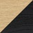 Brushed dark brass + wood matt black lacquered