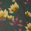 Cubano made-to-measure jacquard curtains with stylized magnolia floral design in vibrant contrasting colors for bold contemporary interiors