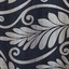 Escape elegant curtain with classic black pattern and subtle pearlescent sheen for sophisticated timeless interior spaces.