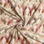 KARL maßgefertigte Jacquard-Vorhänge mit geometrischen Strukturen in Gold, Grau und Rot für moderne Wohnräume stilvoll gestaltet