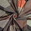 RIVER maßgefertigter Vorhang mit ausdrucksstarkem geometrischem Muster in Grau-Orange, Creme-Hellgrau, Grau-Gold