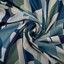 SEMPER made-to-measure dimout curtains with expressive geometric pattern for modern vintage interiors in complementary tones: blue-green and red-purple