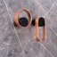 ORBIT zamak wall hook in Matt Black with Brushed Gold or Brushed Copper accent.
