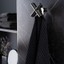 EQUIS zamak wall hook in Matt White, Matt Black, Polished Chrome, Polished Brass, Polished Copper or Polished Titanium Black.