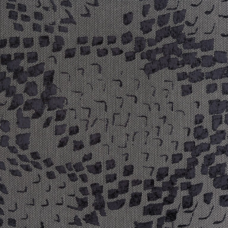ACCENT maßgefertigter Jacquard-Vorhang mit abstraktem Schlangenhautmuster und dezentem Schimmer in Braun - Gold und Grau