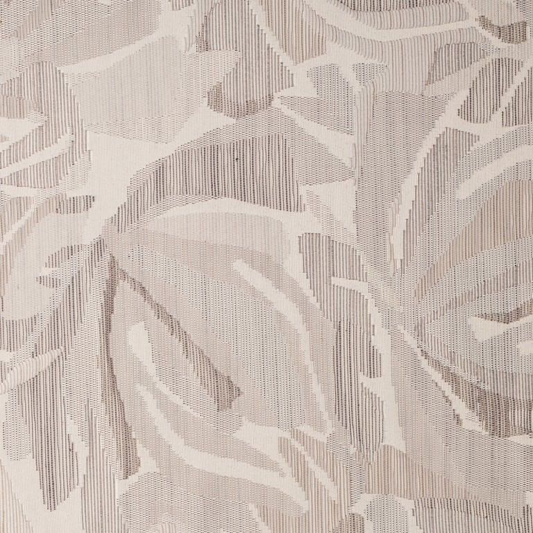 Giulio maßgefertigte Jacquard-Vorhänge mit abstraktem Blättermuster in elegantem Beige, Greige oder Creme für moderne Wohnräume mit zeitlosem Stil