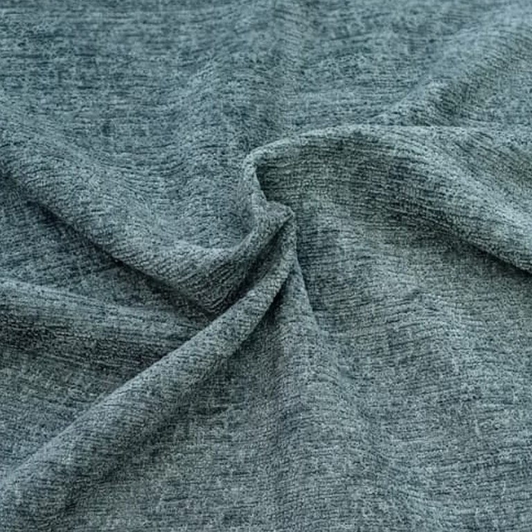 Leon eleganter Chenillevorhang mit dezenten Perlmuttakzenten in Melange Creme, Grau, Taubenblau und Gelb für Wohnräume