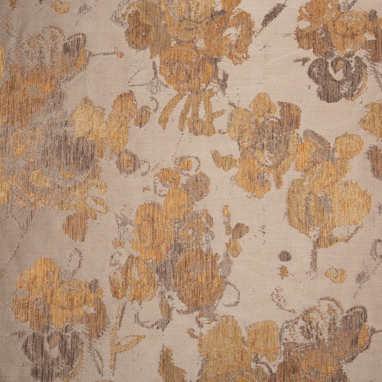 Sarah made-to-measure jacquard curtain with a modern abstract floral pattern in elegant grey and taupe tones