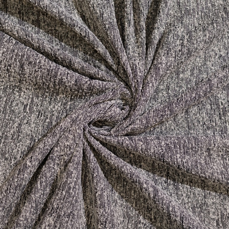Tropez moderner Vorhang mit natürlichen Baumwollfasern und Melange Muster in Creme- und Grautönen für Wohnräume.