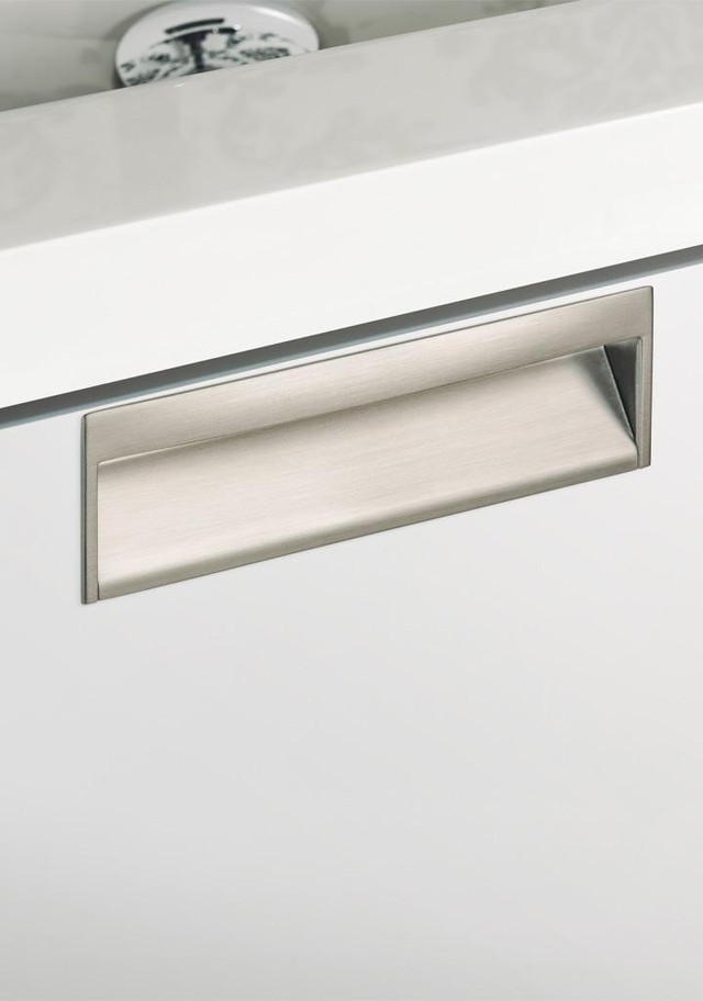 WAVE integrierter Einlassgriff aus Zamak für Schranktüren und Schubladen im modernen Design